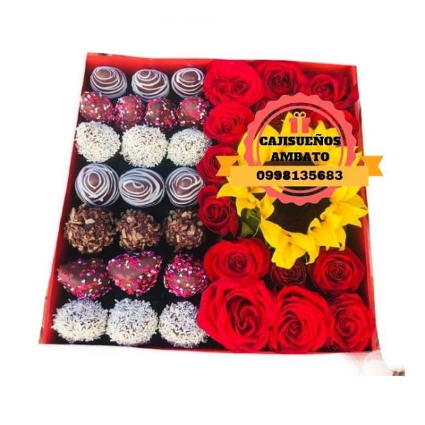 Box Sunflower cajas con flores ambato