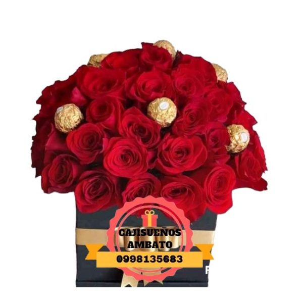 Mediano Rojo regalos con rosas en ambato